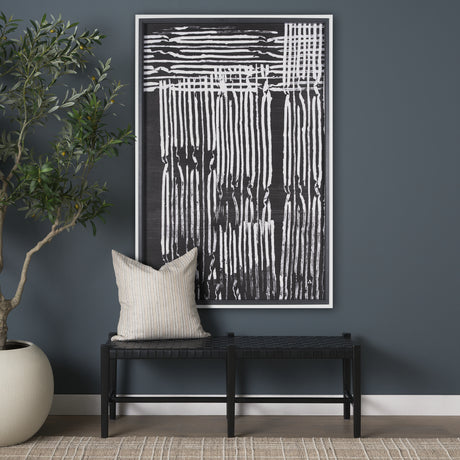 Woven Lines II by Mercana Studio a Hand Embellished Textured Framed Art Print from Mercana - Luna Furniture