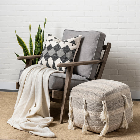 Olympus II Flint Gray Fabric Covered Wooden Frame Accent Chair from Mercana - Luna Furniture