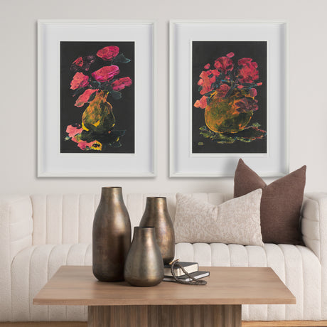 Midnight Flower I by Mercana Studio a Framed Art Print Matted under Glass from Mercana - Luna Furniture