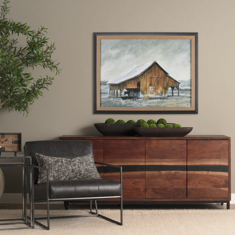 Old Barn III by Mercana Studio a Hand Embellished Textured Framed Art Print from Mercana - Luna Furniture