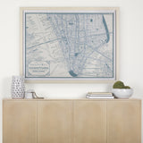 Manhattan Map II by Mercana Studio a Hand Embellished Textured Framed Art Print Matted under Glass from Mercana - Luna Furniture