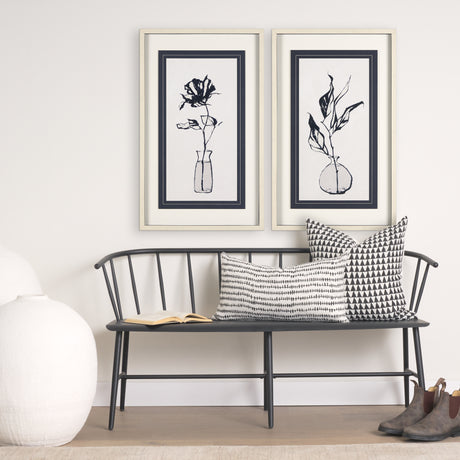 Sapphire Vase I by Mercana Studio a Hand Embellished Textured Framed Art Print Matted under Glass from Mercana - Luna Furniture