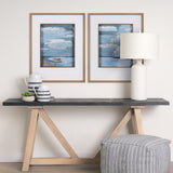 Cloud Bay II by Mercana Studio a Hand Embellished Textured Framed Art Print Matted under Glass from Mercana - Luna Furniture