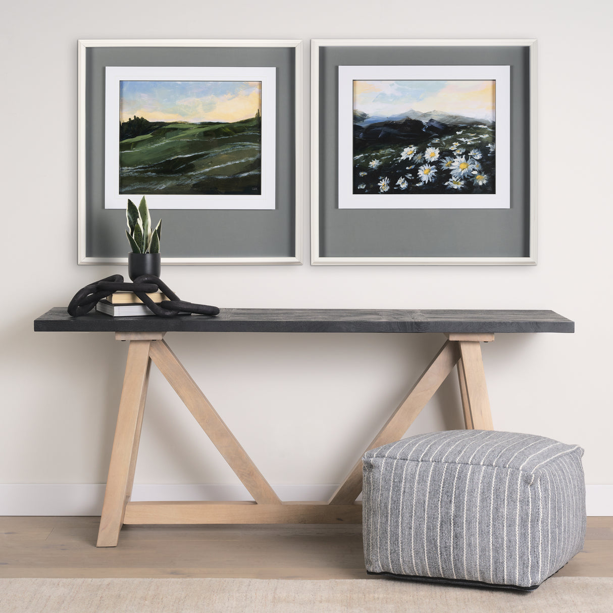 Sunrise Valley II by Mercana Studio a Hand Embellished Textured Framed Art Print Matted under Glass from Mercana - Luna Furniture