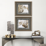 Vintage Car Picture I by Mercana Studio Hand Embellished Textured Framed Art Print Matted under Glas from Mercana - Luna Furniture