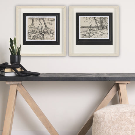 Fireside II by Mercana Studio a Hand Embellished Textured Framed Art Print Matted under Glass from Mercana - Luna Furniture