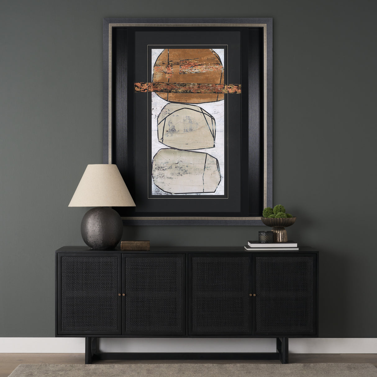 Dim Sum I by Nancy Ngo a Hand Embellished Textured Framed Art Print Matted under Glass from Mercana - Luna Furniture