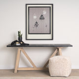 Rain of Feather Warm Gray by Mercana Studio Hand Embellished Framed Art Print Matted under Glass from Mercana - Luna Furniture