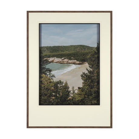 Maine Beach View by Kelly Frere Hand-Embellished FramedPhoto Print Matted under Glass from Mercana - Luna Furniture