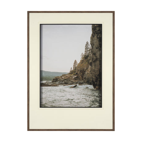 Maine Coastline by Kelly Frere Hand-Embellished FramedPhoto Print Matted under Glass from Mercana - Luna Furniture