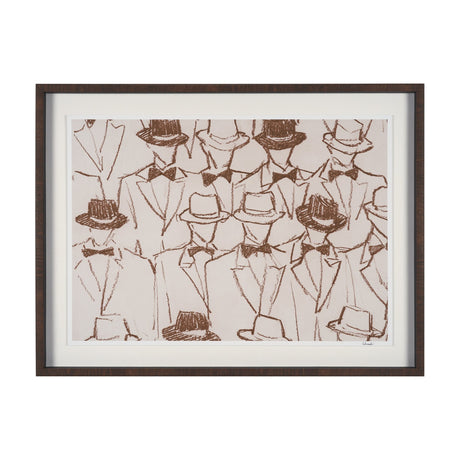 Bow Ties by Mercana Studio Hand-Embellished Framed Artwork Matted under Glass from Mercana - Luna Furniture