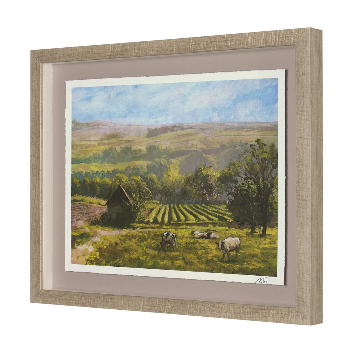 Country View(Set of 6) by Mercana Studio Hand-Embellished Textured Framed Artwork Matted under Glass from Mercana - Luna Furniture