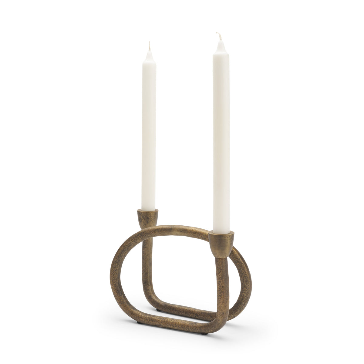 Serpens Brass Metal Large Candleholder