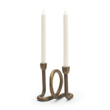 Serpens Brass Metal Narrow Candleholder