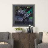 Playing Bears by Chad Mackay a Hand Embellished Textured Framed Photo Art Print Matted under Glass from Mercana - Luna Furniture