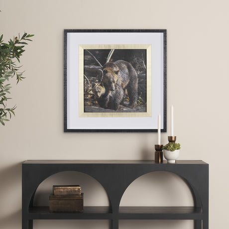 Mom and Cub by Chad Mackay a Hand Embellished Textured Framed Photo Art Print Matted under Glass from Mercana - Luna Furniture