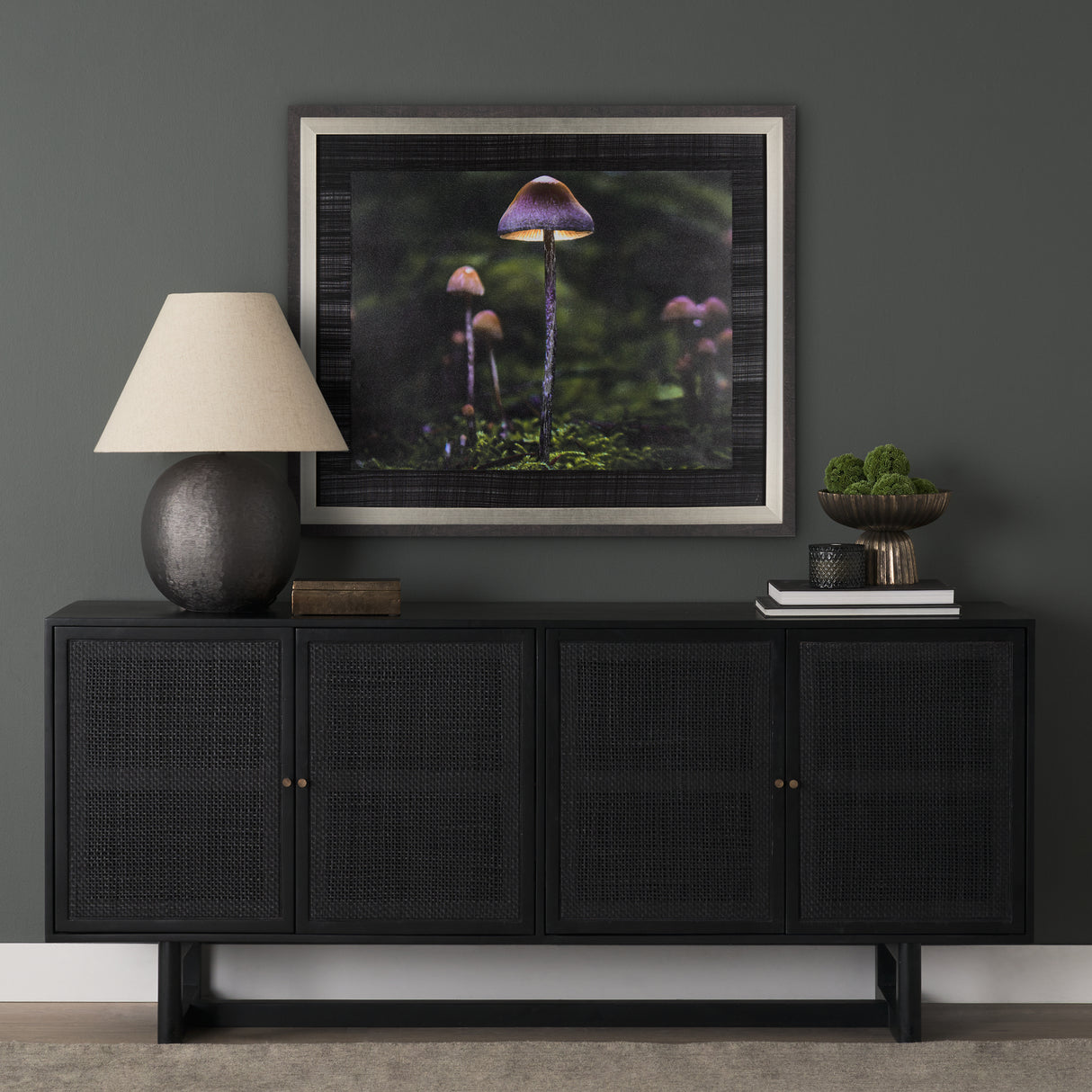 Mushroom by Chad Mackay a Hand Embellished Textured Framed Photo Art Print from Mercana - Luna Furniture