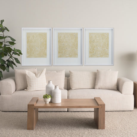 Thread Yellow III by Mercana Studio a Hand Embellished Textured Framed Art Print Matted under Glass from Mercana - Luna Furniture