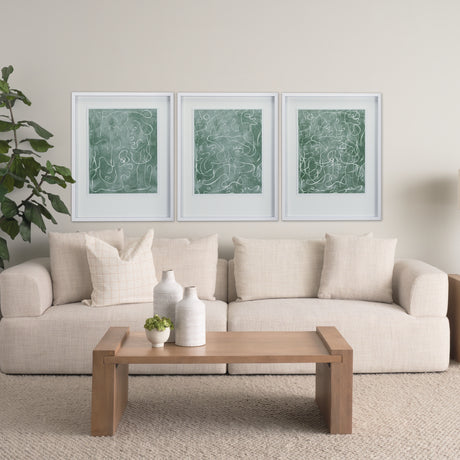 Thread Green II by Mercana Studio a Hand Embellished Textured Framed Art Print Matted under Glass from Mercana - Luna Furniture