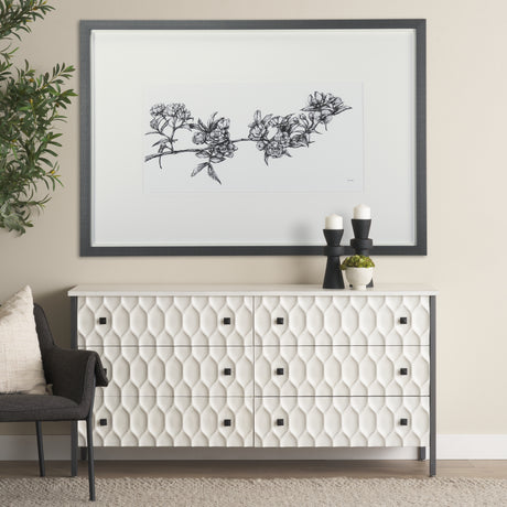 Cherry Blossom I by Mercana Studio a Hand Embellished Textured Framed Art Print Matted under Glass from Mercana - Luna Furniture