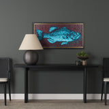 Largemouth Bass Turquoise by Mercana Studio a Hand Embellished Textured Framed Art Print from Mercana - Luna Furniture