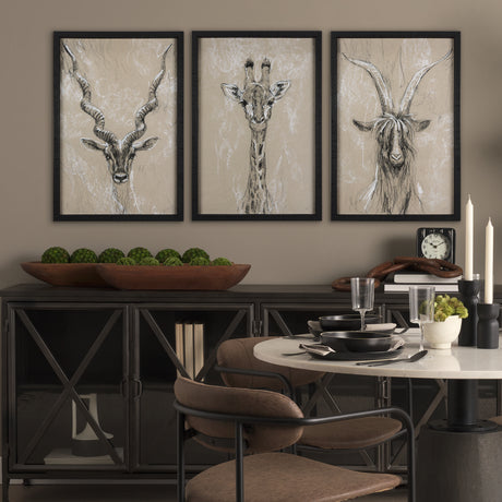 Sketch of Animal V (Goat) by Mercana Studio Hand Embellished Framed Art Print Matted under Glass from Mercana - Luna Furniture