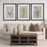Sketch of Animal III (Antelope) Mercana Studio Hand Embellished Framed Art Print Matted under Glass from Mercana - Luna Furniture