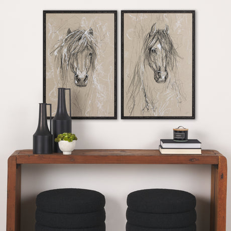 Sketch of Animal VI (Pony) by Mercana Studio Hand Embellished Framed Art Print Matted under Glass from Mercana - Luna Furniture