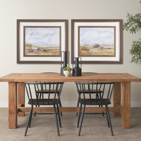 Farmland View I by Mercana Studio a Hand Embellished Textured Framed Art Print from Mercana - Luna Furniture