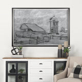 Farm view sketch II by Mercana Studio Hand Embellished Textured Framed Art Print Matted under Glass from Mercana - Luna Furniture