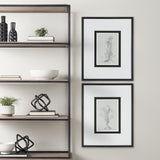 Botanical sketches IV (Grey) by Mercana Studio Hand Embellished Framed Art Print Matted under Glass from Mercana - Luna Furniture