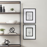 Botanical sketches VI (Grey) by Mercana Studio Hand Embellished Framed Art Print Matted under Glass from Mercana - Luna Furniture