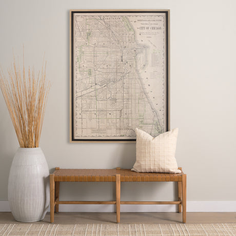 City of Chicago by Mercana Studio a Hand Embellished Textured Framed Art Print from Mercana - Luna Furniture