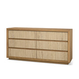 Travona Oak Wood w/ Travertine 6 Drawer Dresser from Mercana - Luna Furniture