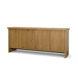 Alcott Brown Wood 4 Door Closed Sideboard from Mercana - Luna Furniture