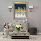 Blue Beat by Studio M a handmade Original Framed Artwork under Glass from Mercana - Luna Furniture