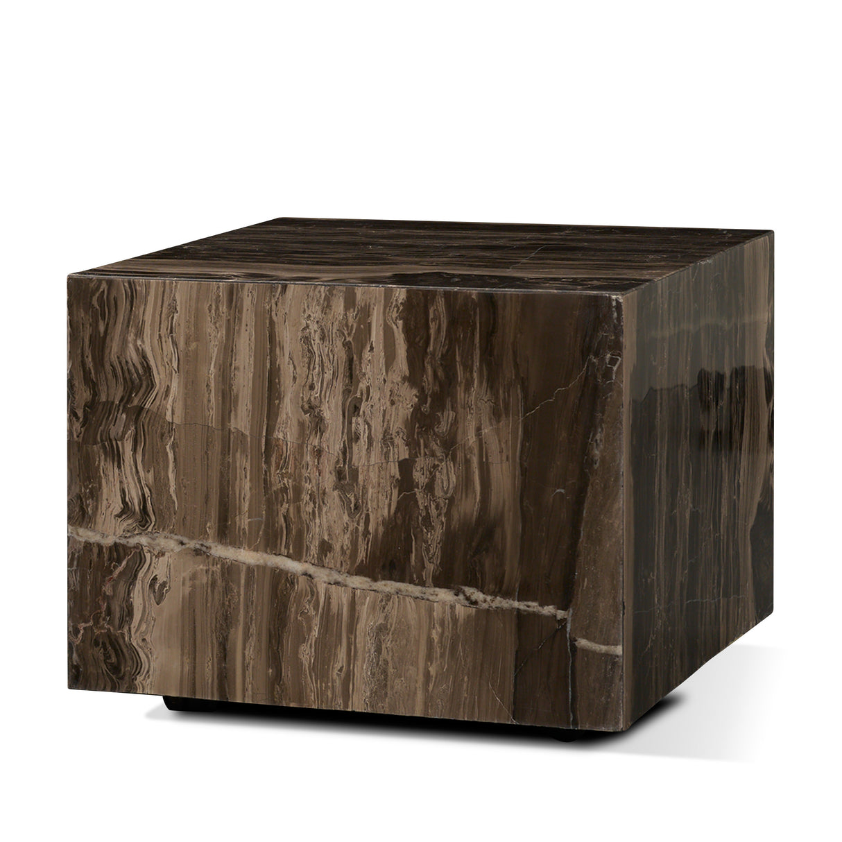 Quadra 20" Solid Cappuccino Marble Square Coffee Table from Mercana - Luna Furniture