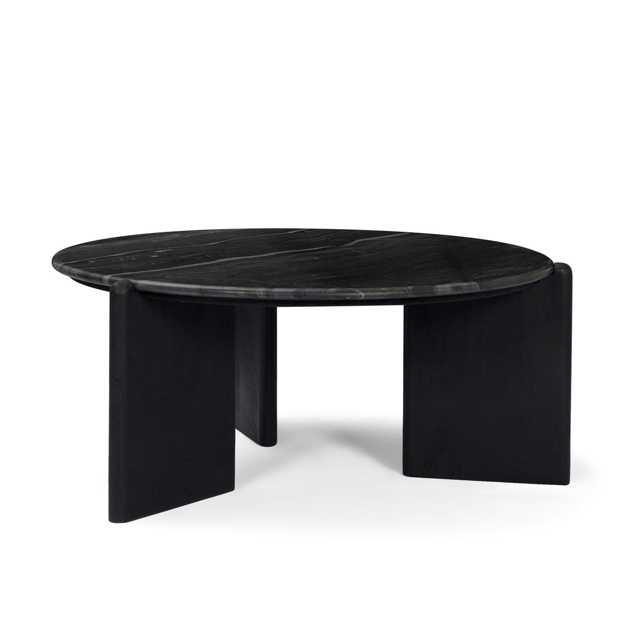 Rumer Black Wood w/ Black Marble Coffee Table from Mercana - Luna Furniture