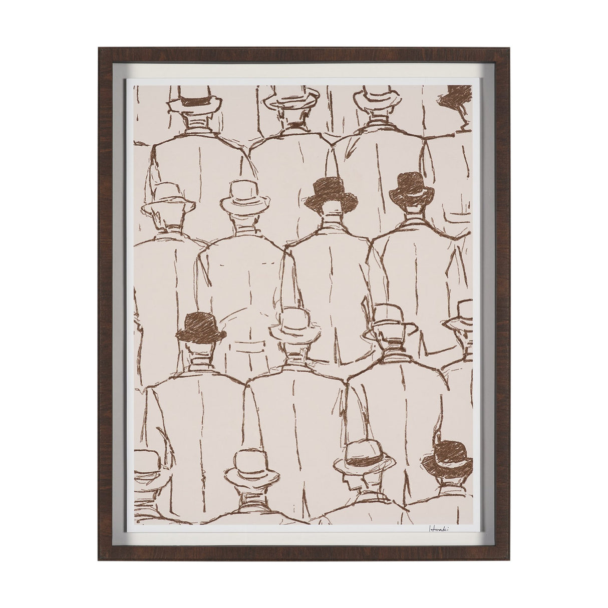 Overcoats by Mercana Studio Hand-Embellished Framed Artwork Matted under Glass from Mercana - Luna Furniture