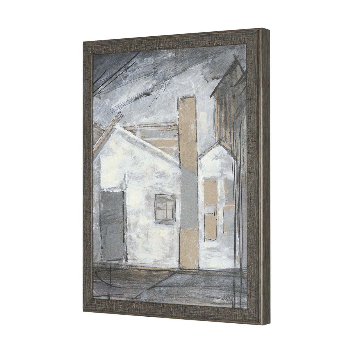 Community 1D by Mercana Studio Hand-Embellished Textured Framed Artwork Matted from Mercana - Luna Furniture