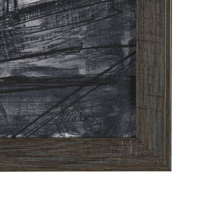 Community 3D by Mercana Studio Hand-Embellished Textured Framed Artwork Matted from Mercana - Luna Furniture