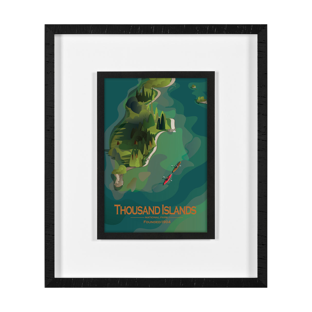 Thousand Islands GO (M) by Mercana Studio Framed Artwork Matted under Glass from Mercana - Luna Furniture