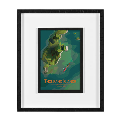 Thousand Islands GO (M) by Mercana Studio Framed Artwork Matted under Glass from Mercana - Luna Furniture