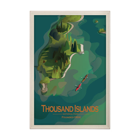 Thousand Islands GO (XL) by Mercana Studio Framed Artwork Matted under Glass from Mercana - Luna Furniture