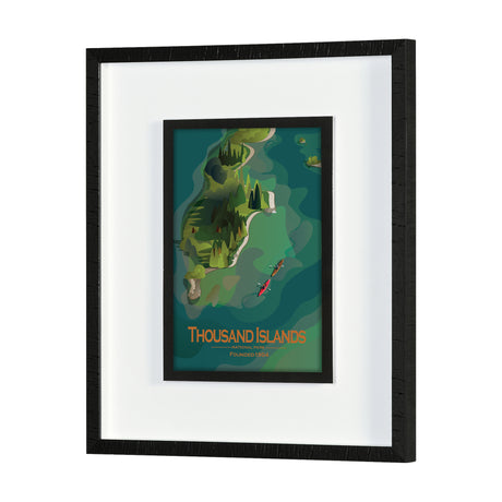 Thousand Islands GO (M) by Mercana Studio Framed Artwork Matted under Glass from Mercana - Luna Furniture