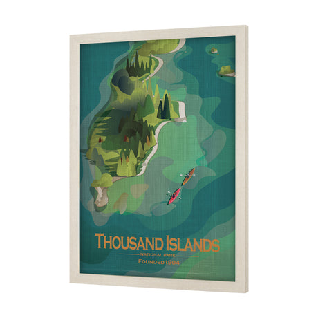 Thousand Islands GO (L) by Mercana Studio Textured Framed Artwork Matted from Mercana - Luna Furniture