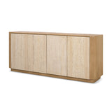 Serrin Solid Wood w/ Travertine 4 Door Closed Sideboard from Mercana - Luna Furniture