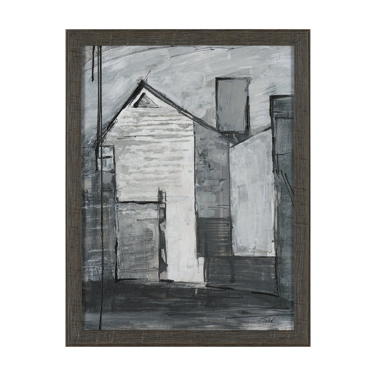 Community 3A by Mercana Studio Hand-Embellished Textured Framed Artwork Matted from Mercana - Luna Furniture