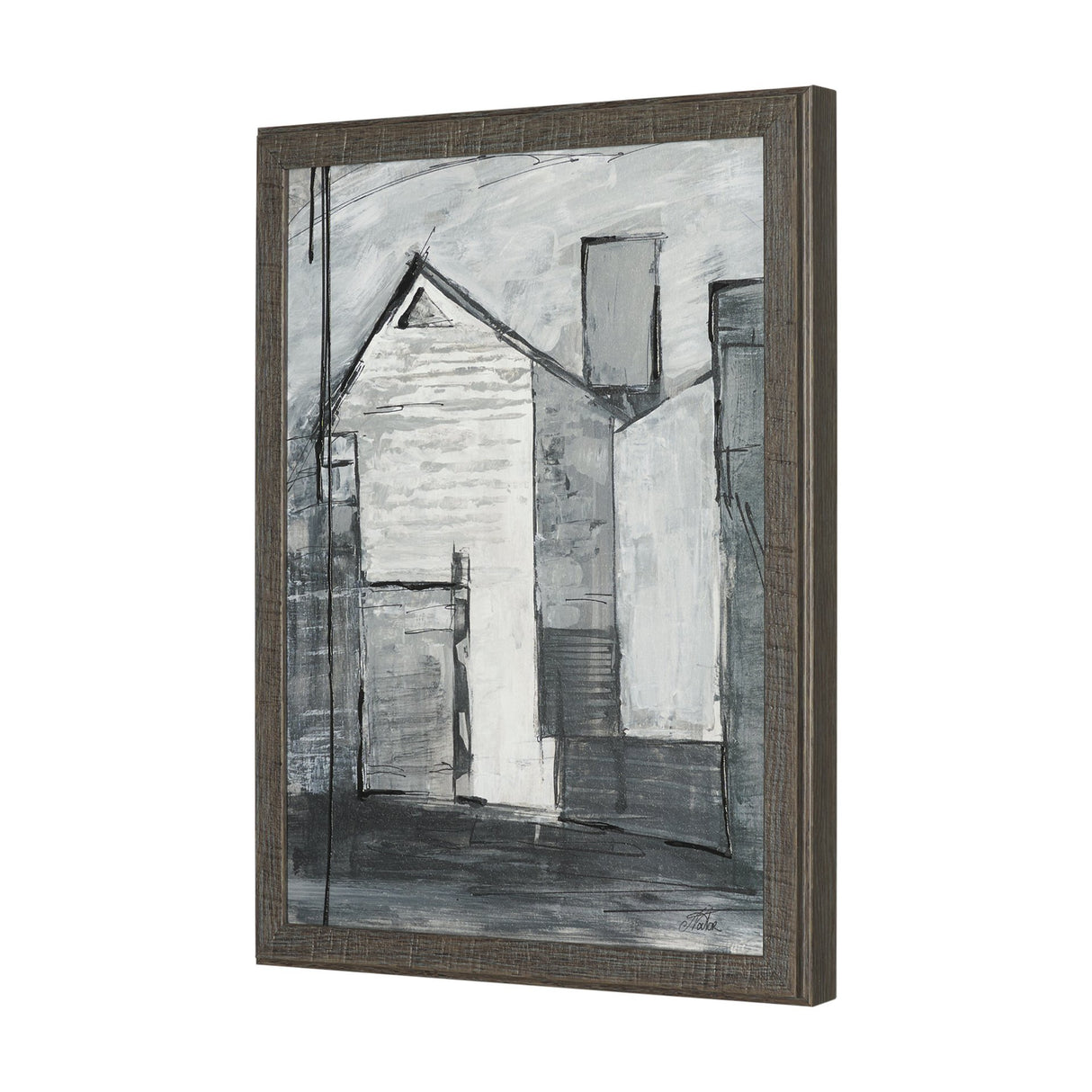Community 3A by Mercana Studio Hand-Embellished Textured Framed Artwork Matted from Mercana - Luna Furniture
