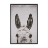 Downward Facing Donkey Sepia by Nathan Larson Textured Framed Canvas Photo Print from Mercana - Luna Furniture